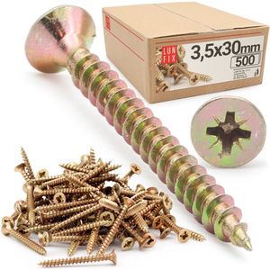 LUN FIX - Schroef 007 gehard - voor bevestiging van materialen - 3,5x030 500 Stuks