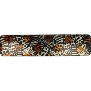 Haarsoires Haarspeld Patentspeld Recht 9cm – Panter Patroon – Beige/Bruin/Goud - Haarspelden voor Dames - Haarklem - Haarclip - Haaraccessoires - Hair Clip - Decoratieve Haaraccessoire
