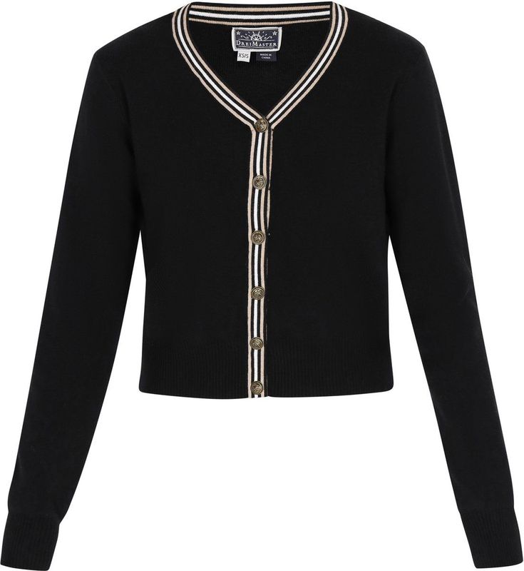 DreiMaster - Maritime Collectie - Vest - Cropped - Puntige Halslijn