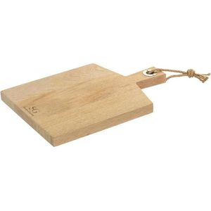 Eiken snijplank / presenteerplank met leren handvat - Tapas/Kaas plank - Dikte 4 cm - 28X18 cm - Small