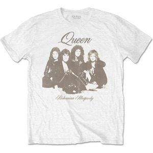 Queen - Bo Rhap Portrait Heren T-shirt - 2XL - Wit