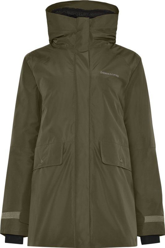 Didriksons - TUVA - Dames Outdoorjas - Deep Green - Wind- en Waterdicht