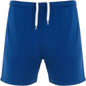 Kobalt Blauwe heren sportbroek met contrast kleur band in zijnaad en elastische band met koord model Lazio maat XL