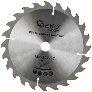 GEKO Cirkelzaagblad - Tungsten Carbide - 185 mm - 24 Tanden - Voor Houtbewerking