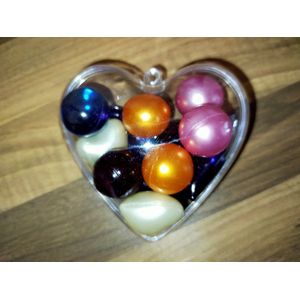 Bonne et Plus Kunststof hart met badparels - cadeau, moederdag, feestdagen, kerst, sinterklaas, valentijn