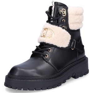 Liu Jo - Rumi 40 - Enkellaarsjes - Zwart - Leer - Klittenbandsluiting