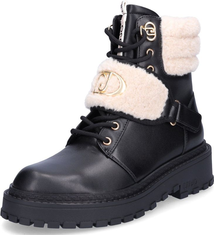 Liu Jo - Rumi 40 - Enkellaarsjes - Zwart - Leer - Klittenbandsluiting