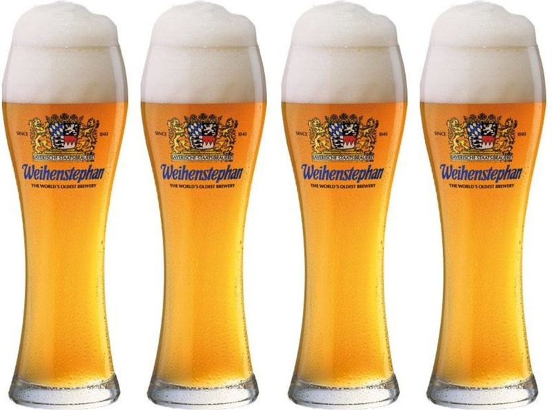 Weihenstephaner - Weizen Bierglazen - 50cl - Professioneel Bierglas - Set van 4