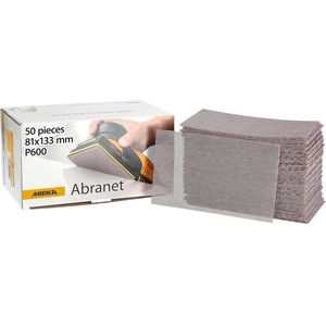 Stofvrij Schuren met Net Schuurstroken 81x133 mm P600 - 50 Stuks voor Hout, Plamuur, Lak en Kunststof