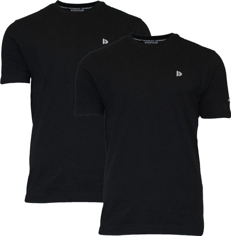 Donnay - Vince - T-shirt - Zwart - 2-Pack - Heren