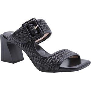 Hispanitas - Cahir - Schoenen - Zwart - Leer - Open Teen - Instapmodel - Blokhak