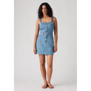 Jurk - Effen - Denim - Mouwloos - Korte Lengte - Normale Pasvorm