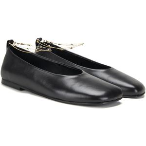 DESA Lage schoen Leer Zwart Vrouwen Schoenpunt: Nez carré Maat: 38 EU