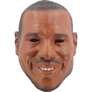 Zwarte man masker (lachend) 'Lebron James' (Celebrity)