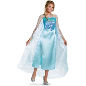Smiffys - Disney Frozen Elsa Classic Kostuum jurk - L - Blauw