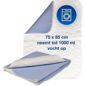 Abena Abri-Soft Wasbare Incontinentie Onderlegger - 1 Incontinentie Matrasbeschermer - Onderlegger voor op Bed - 75 x 85 cm - 1000 ml absorptie