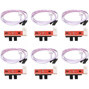 Optische Eindstop Gevoelige Ruisvrije 3D-printer Mechanische Optische Limietschakelaar Eindstop 5V Verticale Besturingskaart Onderdeelschakelaar Accessoires - 6 Set