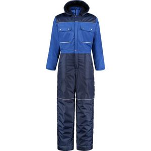 Yoworkwear Winteroverall polyester/katoen - koningsblauw/navy - maat 42