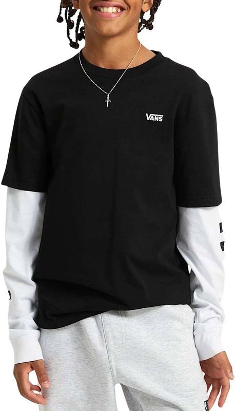Vans - VN0A49OYBLK1 - T-shirt - Zwart - Katoen - Lange Mouwen