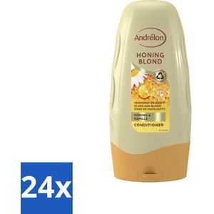 24 x Andrélon - Honing Blond - Conditioner - 250 ml - Blond Haar Conditioner - Conditioner Voor Blond Haar - Glans Conditioner - Haarverzorging Blond Haar - Kamille Conditioner