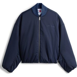 Tommy Jeans Jas Tjw Varsity Graphic Bomber Dw0dw22044 C1g Dark Night Navy Dames Maat - M