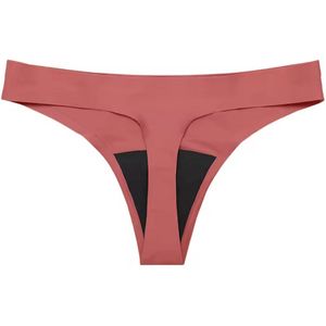 Vrouwen Menstruatie String Maat XL Elastisch 4 Laags Ondergoed Ademend Katoen Regular Taille Thong Slipje Bamboevezel Lingerie Onderbroek Lekvrij Maandelijks Heavy Flow Snelle Absorptie Periode Maandverband Tampon