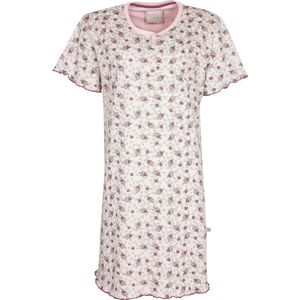 Tenderness Dames Nachthemd - Korte Mouwen - Katoen - Roze - Maat S