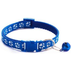 Verstelbare dieren halsbandje | Voor Hond & Kat | Katten halsbandje | Honden halsbandje | Met belletje | BLAUW