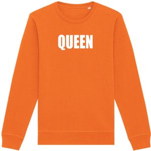 Sweater oranje - Queen - S - soBAD. - Koningsdag - Unisex - Oranje - Voetbal - Nederland