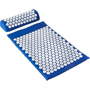 Acupressuurmat en Acupressuurkussen - Blauw