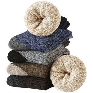 Thermische sokken voor heren - 5 paar dikke, warme wintersokken - ademende sokken - maten 39 - 44