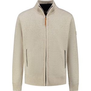 MGO Pine Cardigan - Heren fleece vest - Beige - Maat XXL