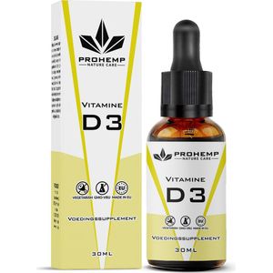 Prohemp - Vitamine D3 Druppels - 3000 IU - 30 ml - Met Lijnzaadolie, Zwarte komijnzaadolie & Hennepzaadolie