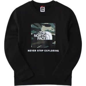 The North Face Box Crew casual sweater jongens zwart