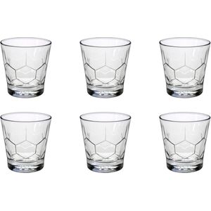 Duralex Hexagone Clear Waterglas 26 cl - Gehard glas - 6 stuks