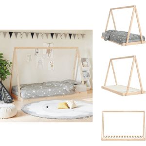 vidaXL Kinderbedframe - Kinderbedframes - Kinderbed - Peuterbed - Kinderbedframe 90x190 cm massief grenenhout