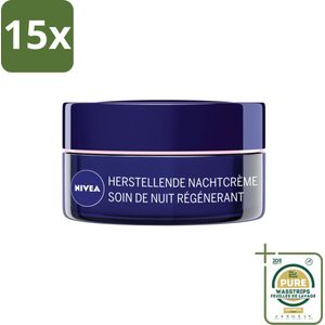 15 x NIVEA - Nachtcrème - Essentials +24U Voedend - Voor gevoelige & droge huid - Met Sheaboter & Amandelolie - 50 ml - Grootverpakking - Nachtcrème - Voedende Nachtcrème - Gevoelige Huid - Droge Huid - Sheaboter