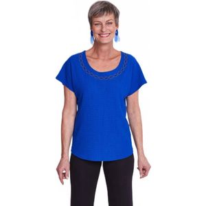 T-shirt met kimono mouwen in wafelbreisel