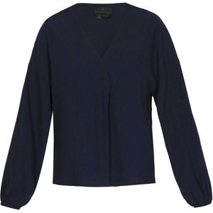 DreiMaster - Classic Collection - Blouse - Relaxed-fit - V-hals - Effen Patroon