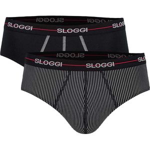 Sloggi - Slip Start Midi - 2 Pack - Katoen - Zwart