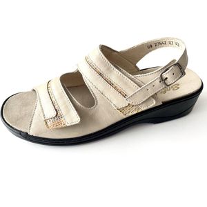 Softline Fidelio Comfort Dames Sandalen met uitneembaar voetbed, Maat 41, Beige