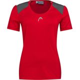 Tennisshirt HEAD Women Club 22 Tech Red-L