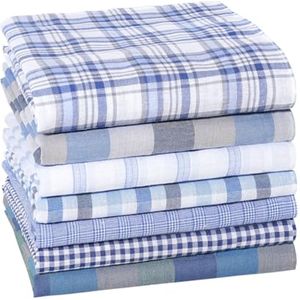 Heren Zakdoeken Set van Zacht Katoen - Geruite Klassieke Stijl voor Elke Gelegenheid