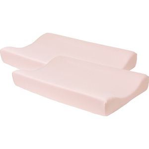 Meyco Baby Uni aankleedkussenhoes - 2-pack - light pink - 50x70cm