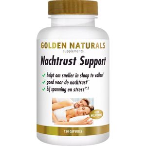 Golden Naturals - Nachtrust Support - Veganistische Capsules - 120 stuks
