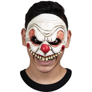 Partychimp Halfmasker Creepy Clown Halloween Masker voor bij Halloween Kostuum Volwassenen Carnaval - Latex- One Size