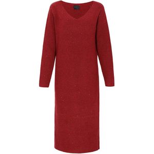 DreiMaster Klassik Gebreide jurk  donkerrood