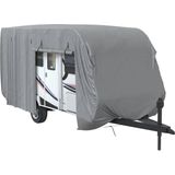 vidaXL - Caravanhoes - 610x250x220 - cm - vliesvlies - grijs