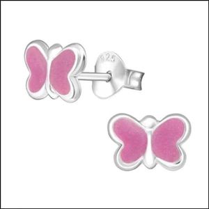 Aramat Jewels Oorbellen - Leuke Zilveren Vlinder Oorbellen - Zilver - Vrouwen - Kinderen - 10