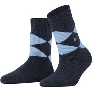Burlington - Cosy Argyle W Hp - Huissokken - Blauw Midnight - 1 paar